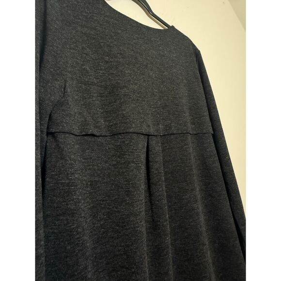 Adrienne Flare Dress with Pockets Gray tailored in back Size L - Picture 5 of 6